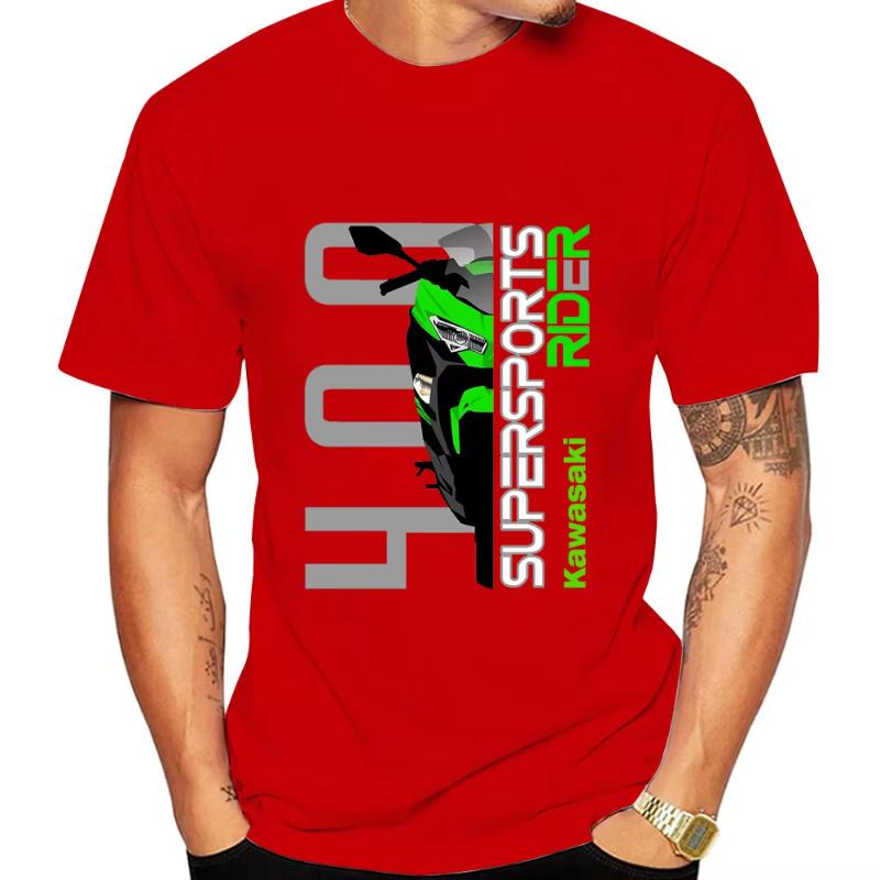 Kawasaki Ninja 400 Motorcycle Mens Tshirt summer shortsleeved womens Tshirt cotton 2025 New fashion couples clothing top