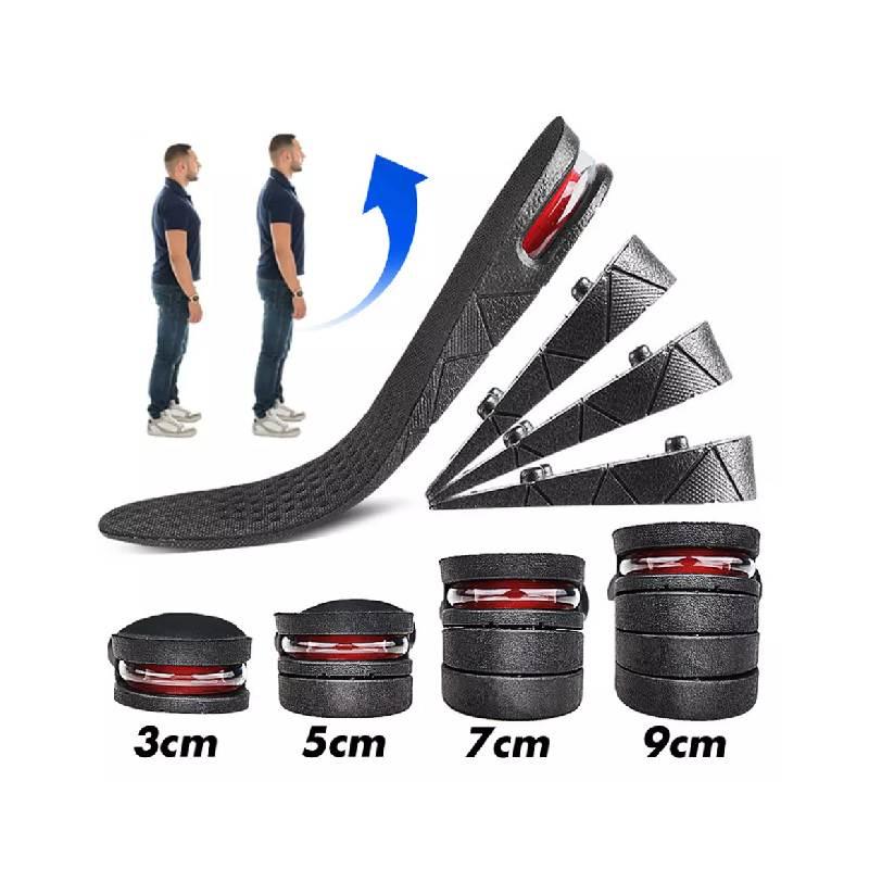 Shoe 9cm Unisex Insert Taller Lift Height Up Increase Heel Height Insoles 4layer