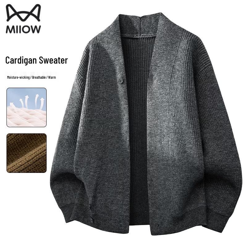 MiiOW Men s Versatile Knit Cardigan L