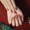 24 Stück Weihnachtskleidung Rüstung Schneeflocke Liebe Schneemann Maniküre Kurze Mandel Schleife Europäisch und Amerikanisch Lange Nagelstücke