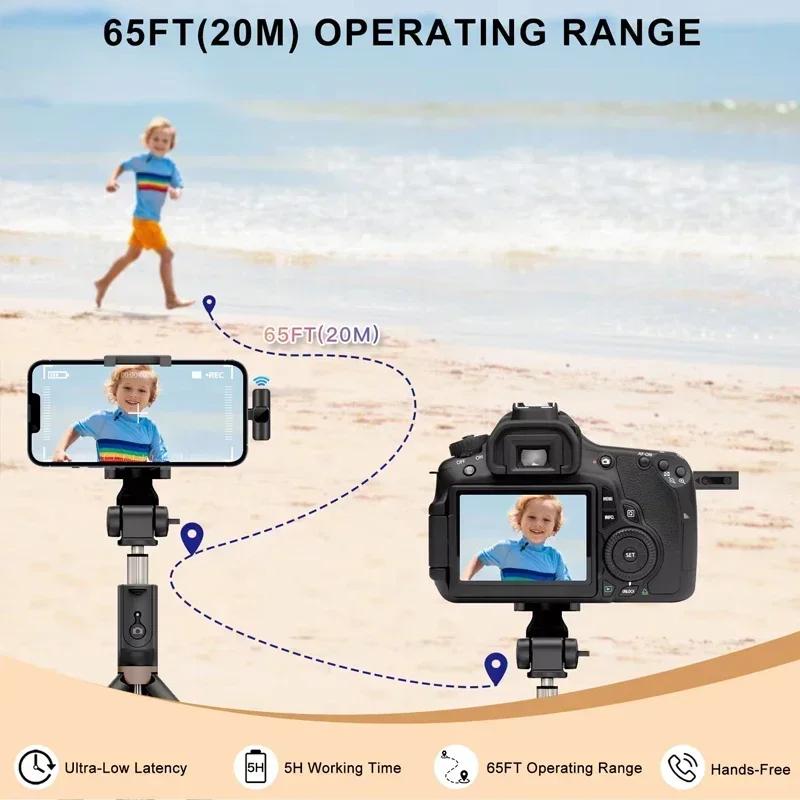 VIKEFON Microphone Wireless Lavalier for Live Streaming/YouTube/TikTok/Facebook Live Noise Reduction Mic For iPhone/Android