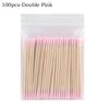 100/200/500Pcs Disposable Wooden Cotton Swabs Double Sided Tip Wood Sticks Glue Removing Makeup Tool Clean Stick Lash Accessorie