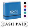 Printtoo Cash Paid Self Inking Rubber Stamp Pre-Inked Office Stamp- Home Office Business Stationery, Black- 42 x 9