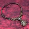 Schalenblende Necklace Copper Wire Wrapped Rainbow Moonstone Necklace Gemstone Copper Jewelry Handmade Necklace Gifts for Her Unique Jewelry