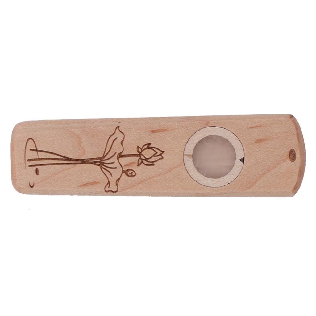 Wood Kazoo Flute Wooden Play Guitar Ukulele Accompaniment Harmonica Diaphragm Wind Instrument Maple