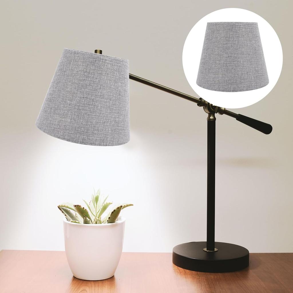 BESTOYARD Grey Cylindrical Cloth Lampshade for Table & Floor Lamps