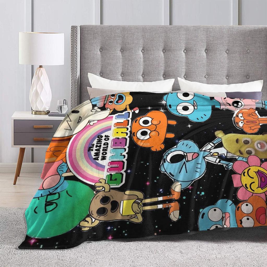 Super Soft Blankets Travel Office The Amazing World Of Gumballs Bedding Throws Flannel Bedspread For Outdoor Sofa Bed Cover