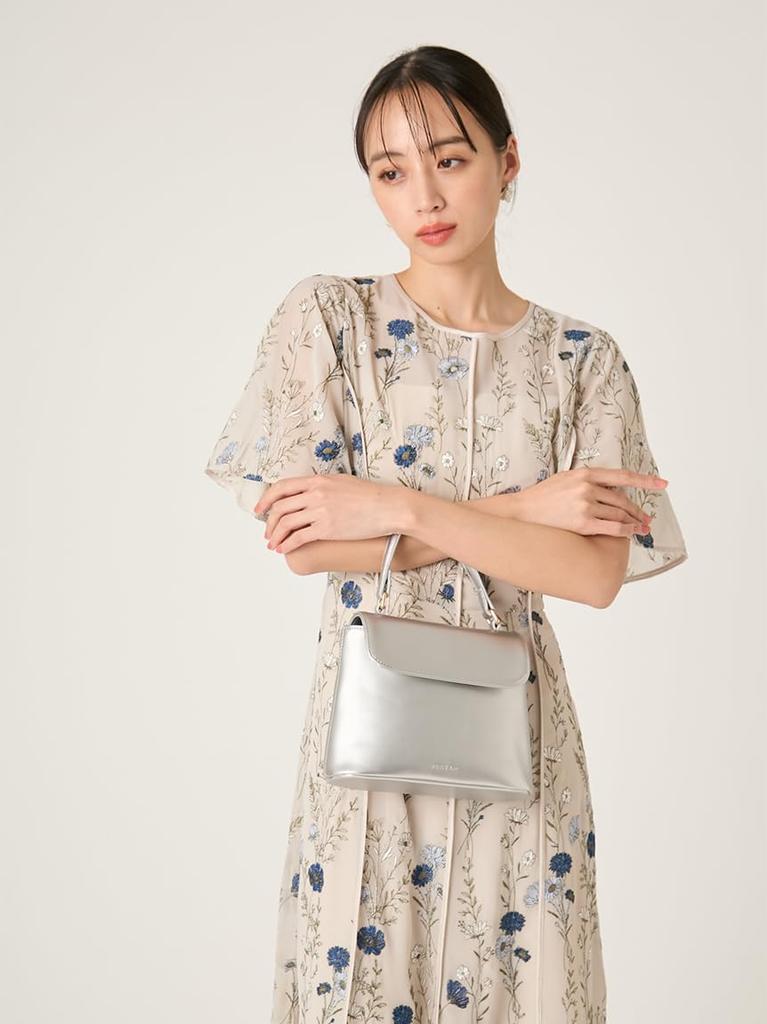 FRAY Handle Flap Bag FWGB261320 SLV Free Size I.D. 2-Way Women's