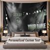 Custom Name Text Tapestry Green Day Personalized Polyester Wall Tapestry For Bedroom And Room