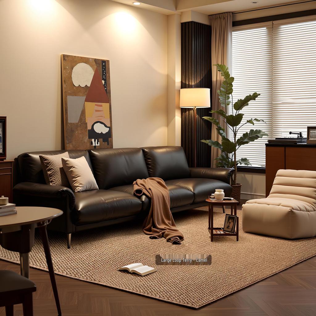 Vintage Wabi-Sabi Sisal Cat Scratch Rug for Living, Tea, and Meeting Rooms - Customizable Size