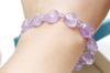[K KOUOKU] Heart Amethyst Natural Stone Bracelet, Power Stone, Love Luck, Good Fortune, Brazilian Amethyst Prayer Beads