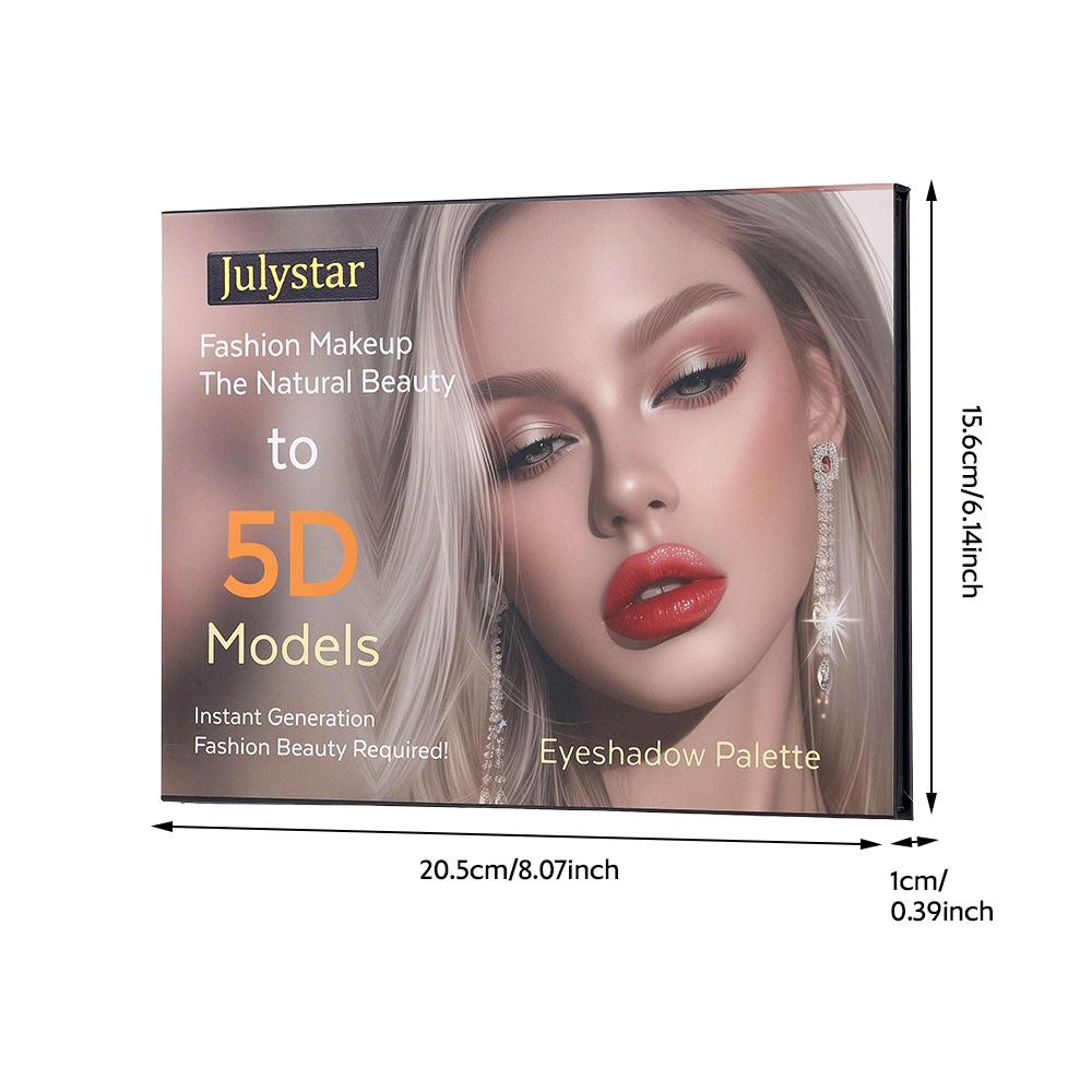JULYSTAR 35 Colors Eyeshadow Palette - Matte Shimmer Glitter Nude Warm Earth Tones, High Pigmented Waterproof Flower Embossed Makeup Palette