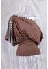 2026 Spring/Summer Asymmetrical Off-shoulder T-shirt for American Spicy Girl