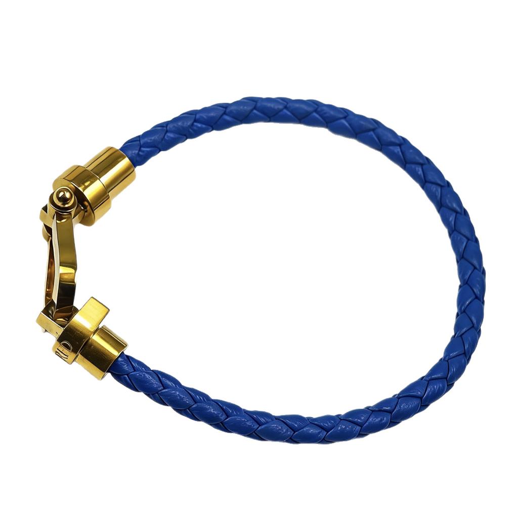 European and American Fashion U-shaped Bracelets Multi-color Braided Leather Rope Magnet Buckle Horseshoe Bracelet Personality Trend