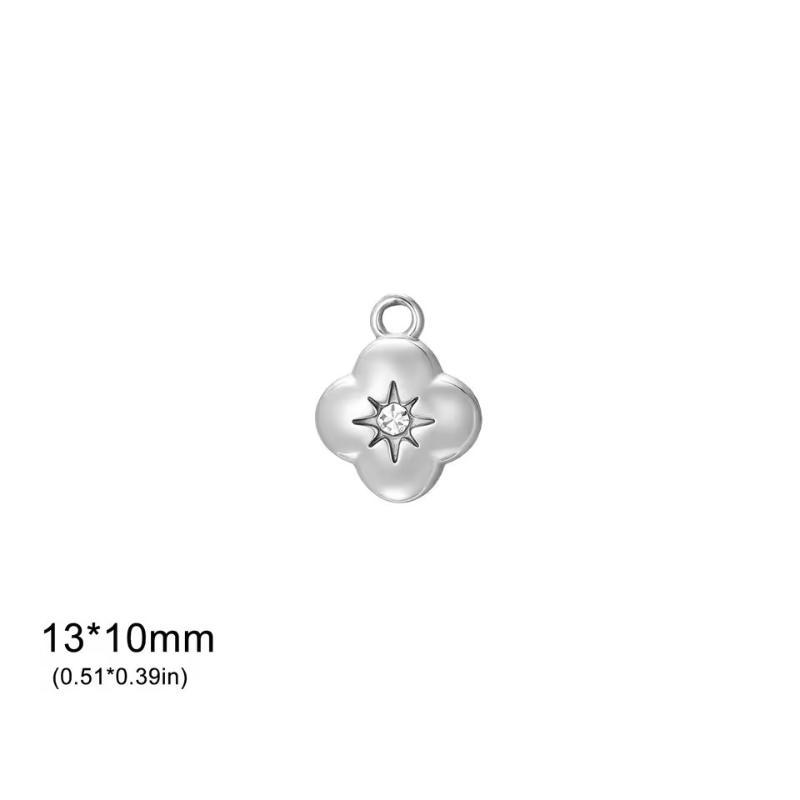 2Pcs Love Star Shell Pendant Stainless Steel Summer Diy Necklace Earrings Bracelet Jewelry Making Accessories
