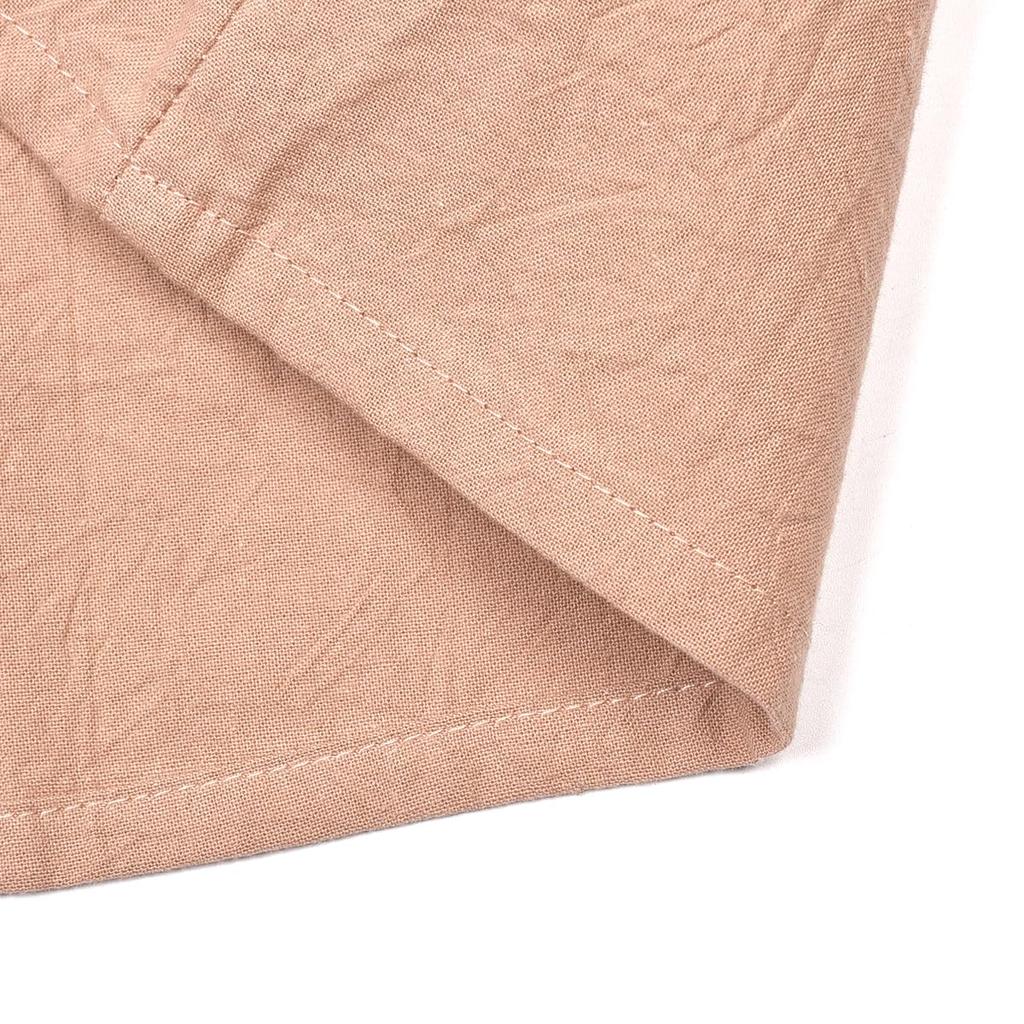 Sewing Washer Pintuck Light [Kusuguru Japan] Apron, Apron, K103-12, Brown, M-L