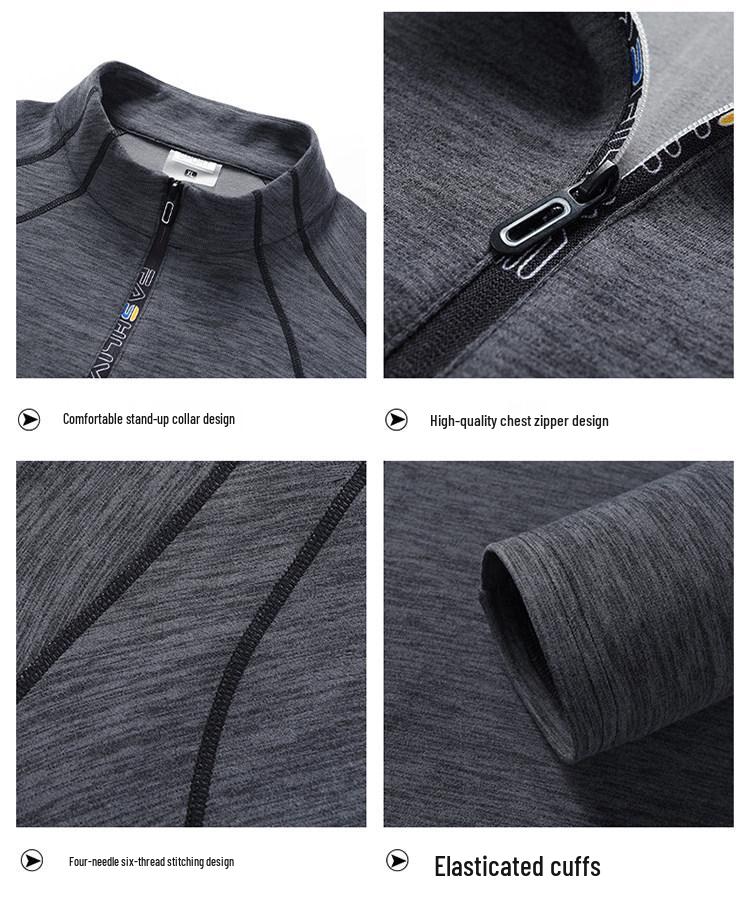 Men's Warm Fleece Pullover Hoodie - Autumn/Winter Outdoor Breathable Velvet Base Layer