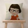 YYoshitomo Nara DDoll Cushion Cover Car Throw Pillow Case For Sofa Car Christmas Gift 40x40cm 45x45cm