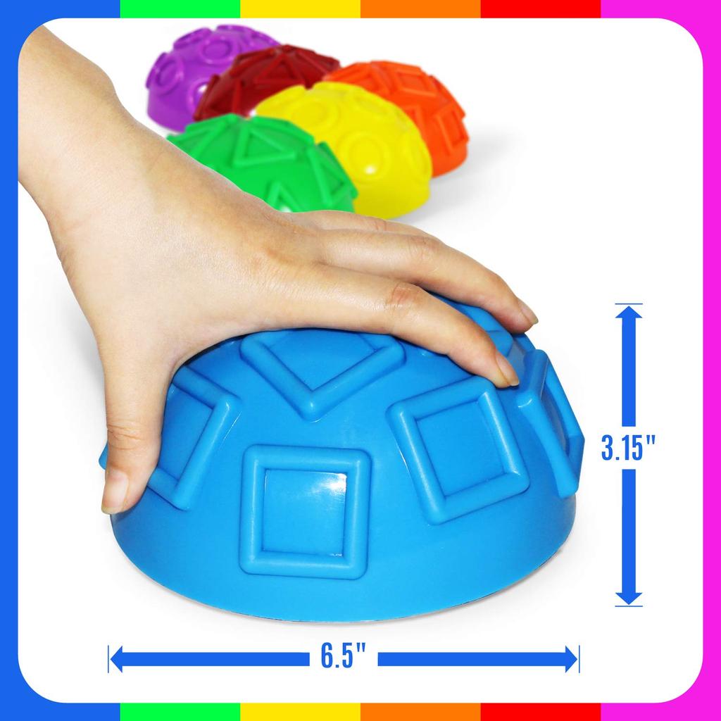 Yes4All Balanční podložka Geometrická balanční podložka Půlkruhová cvičební míč s rukou 6 Základní váha Rovnováha Masáž nohou Importováno ze Sady, Pumpa, Barvy,