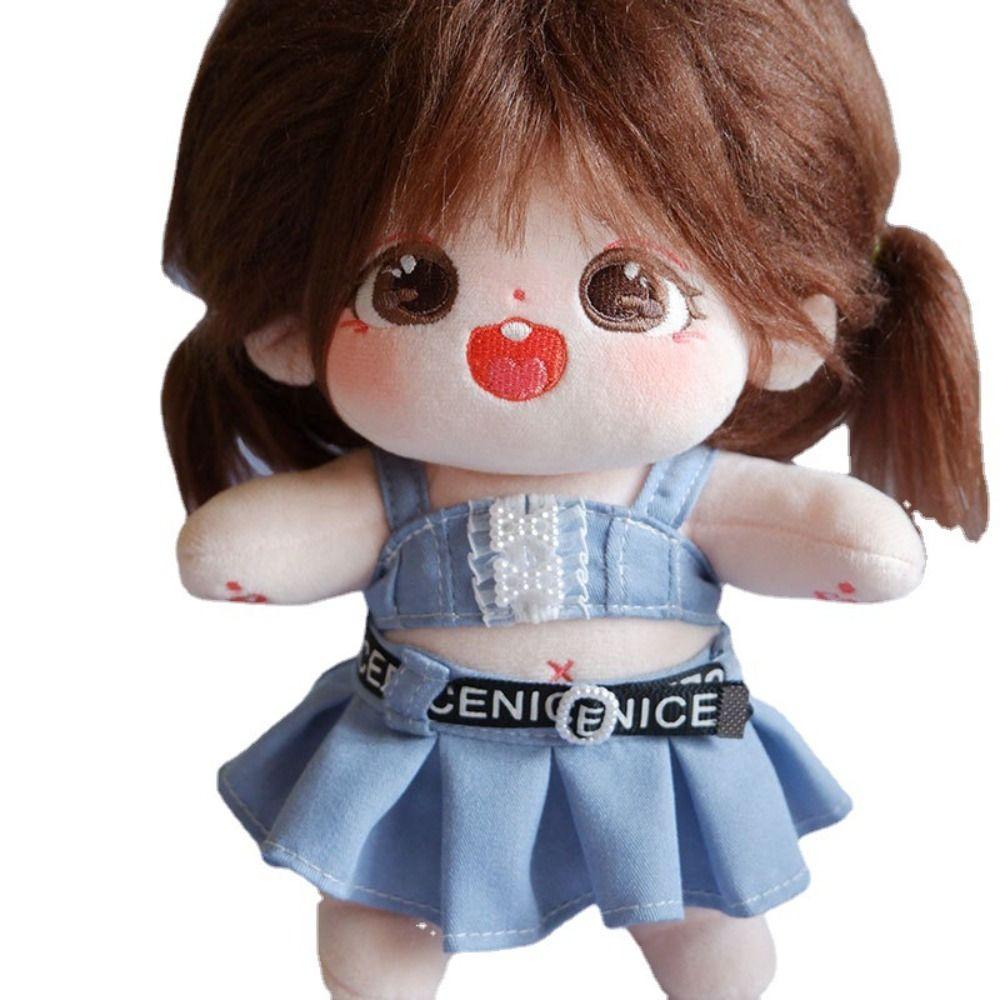 T-shirt 15/20cm Cotton Doll Clothes Princess Skirt Plush Toy Clothes Cute Idol Doll Clothes  Kids