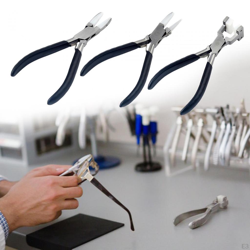 Clește cu fălcile plate din nailon dublu Clește Jaw Unelte DIY Mânere antiderapante Sertizare bijuterii pentru