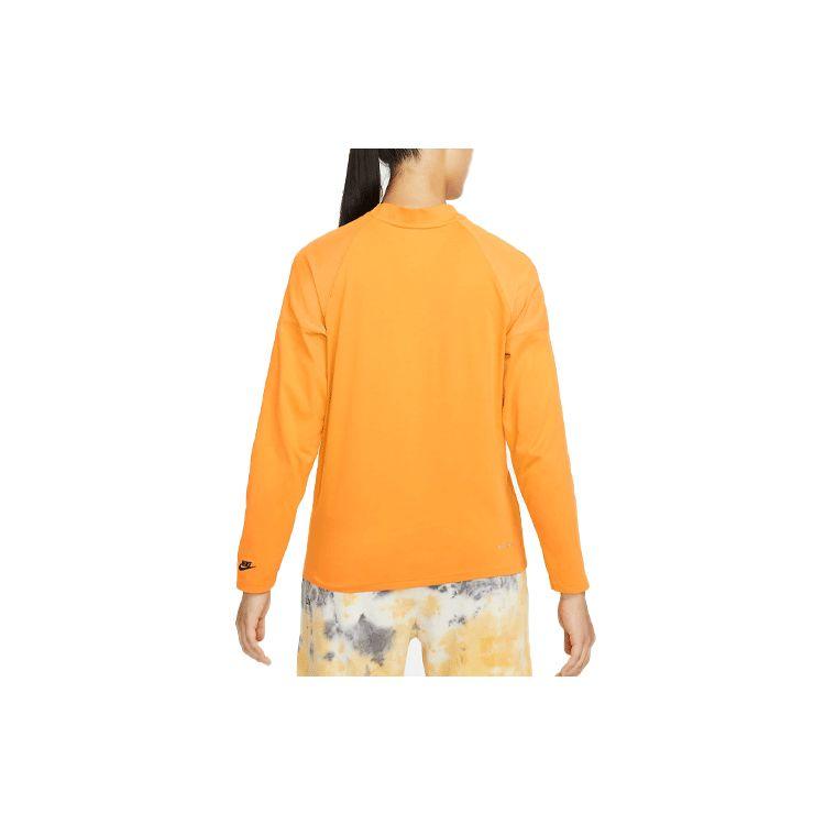 Nike Sportswear Dri-FIT ADV Tech Pack Solid Breathable Half-Zip Long-Sleeve T-Shirt Women Tops Yellow DD4629-738