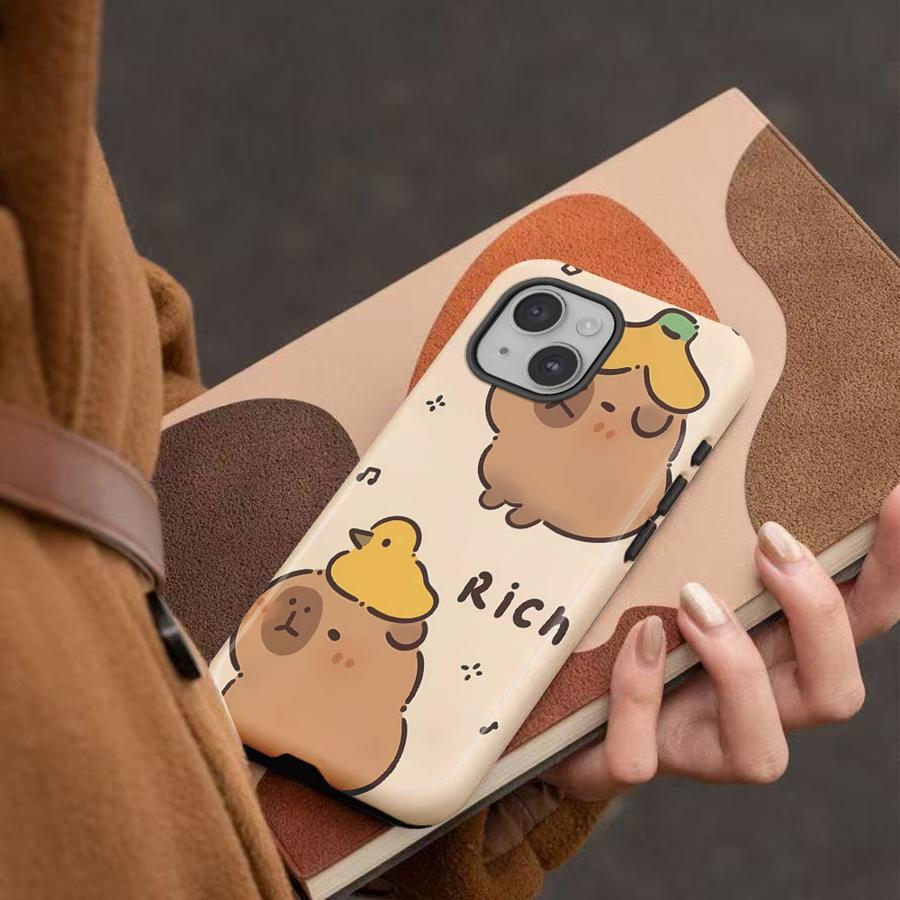 Capybara Cute Cartoon Soft Cover Capa Phone Case for Apple iPhone 17 16e 12 15 Air 11 14 Plus 16 Pro Max XS XR 13
