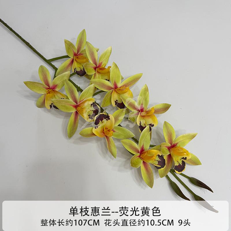3pcs Cymbidium Orchid Flower Artificial Real Touch Phalaenopsis Flower for Wedding Home Decoration