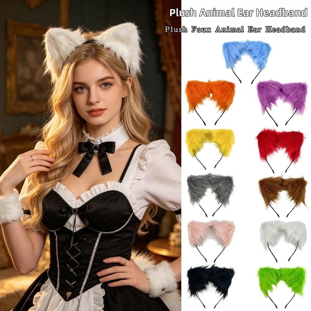 Animal Cat Ears Headband Furry Lolita Ears Headwear Party Costume Prop Hair Accessories Stage