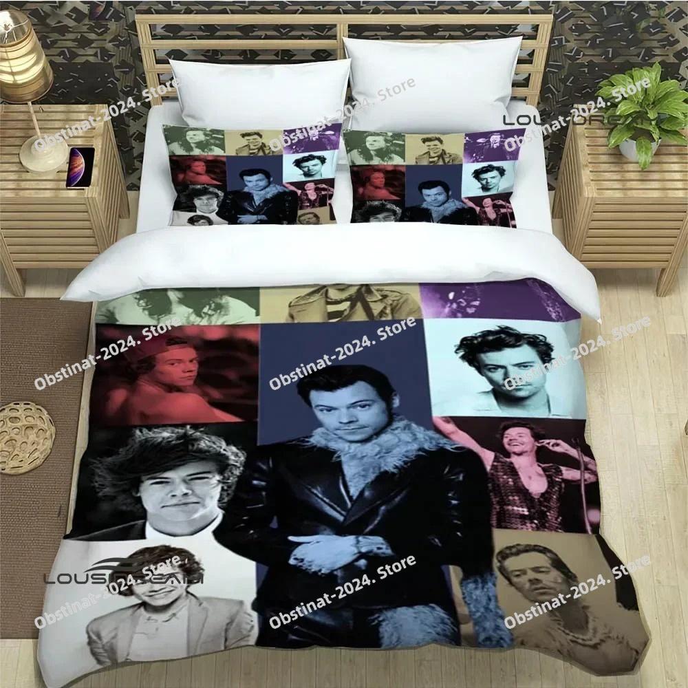

Comforter Singer H-Harry-S-Styles Bedding Sets Exquisite Bed Supplies Set Bed Comforter Set Bedding Set Luxury Birthday Gift Comforter (quilt)-EU Single(135*200cm)3pcs