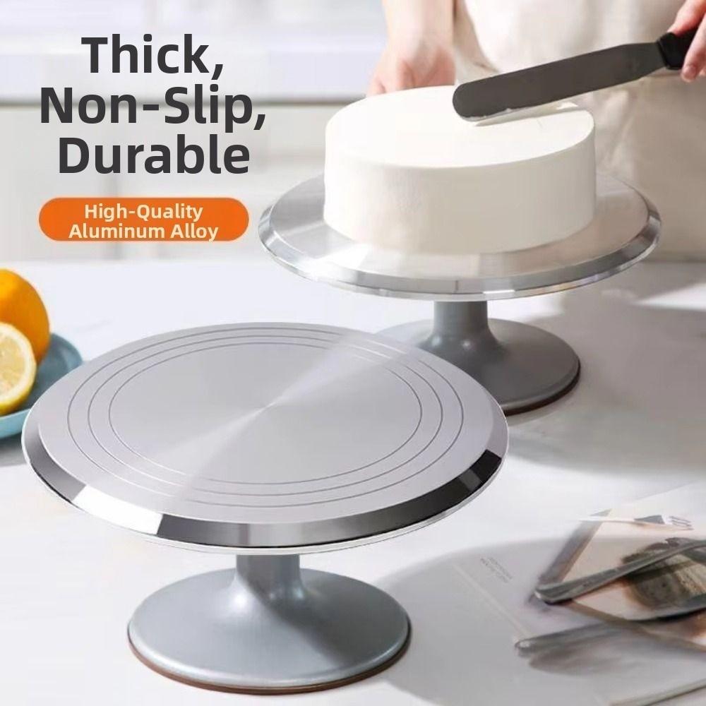 10inch Cake Turntable Aluminum Zinc Zinc Alloy Cake Decorating Holder Revolving Dessert Stand  Kitchen