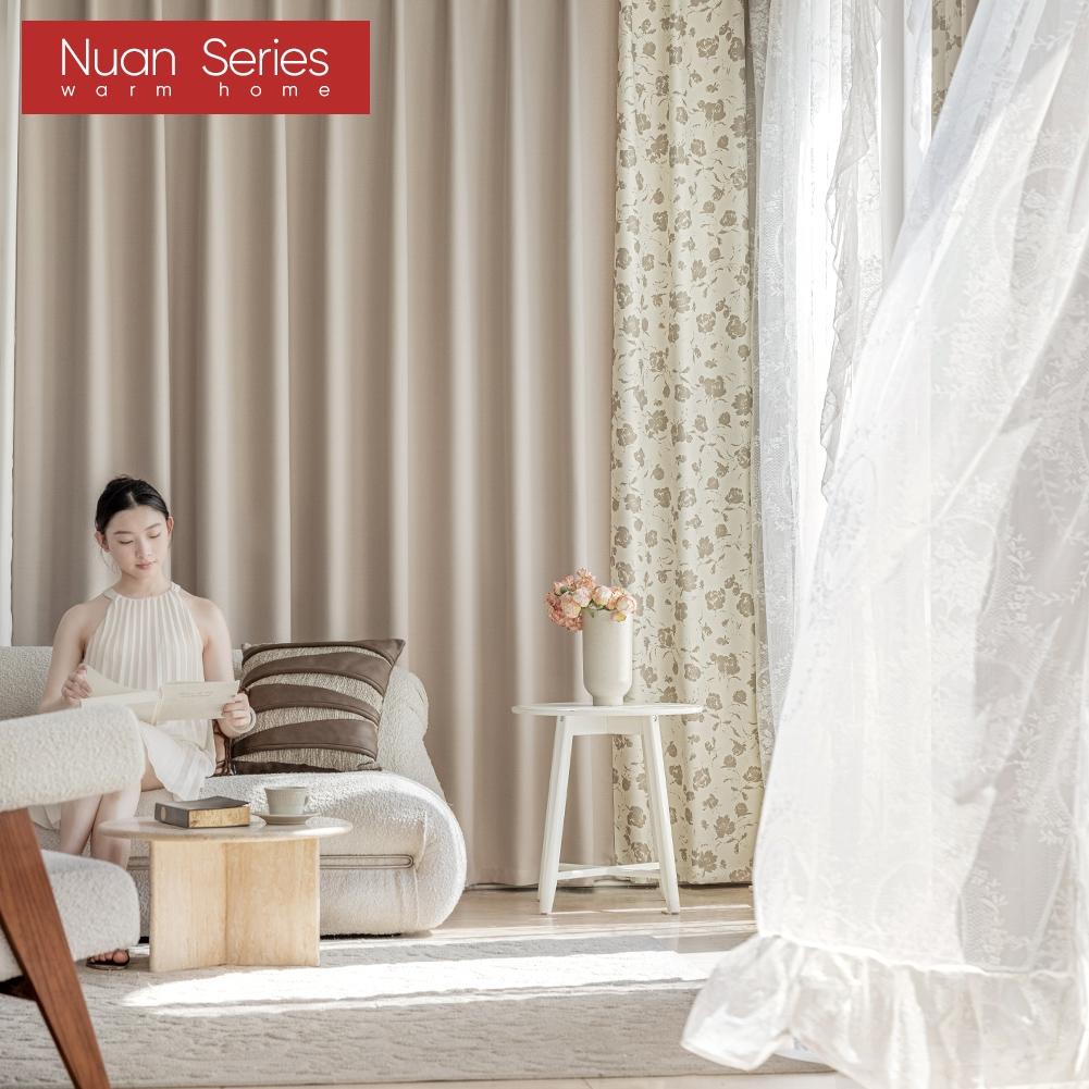 1PC Nuan Series 70-80% Blackout Romantic Rose Print Side Panel Blackout Curtains for Bedroom Living Room Home Decor