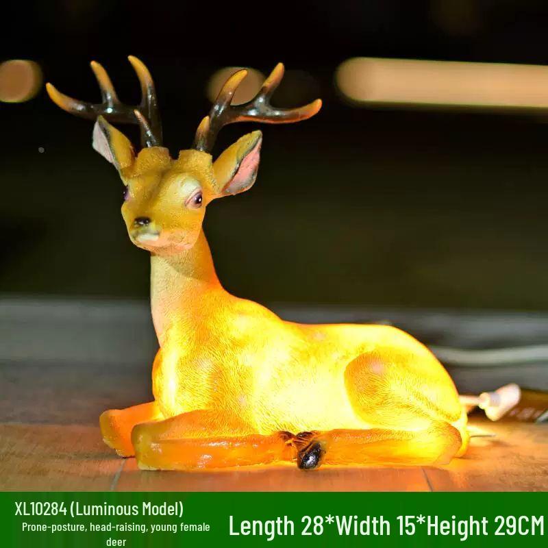 Outdoor Luminous Sika Deer Sculptures