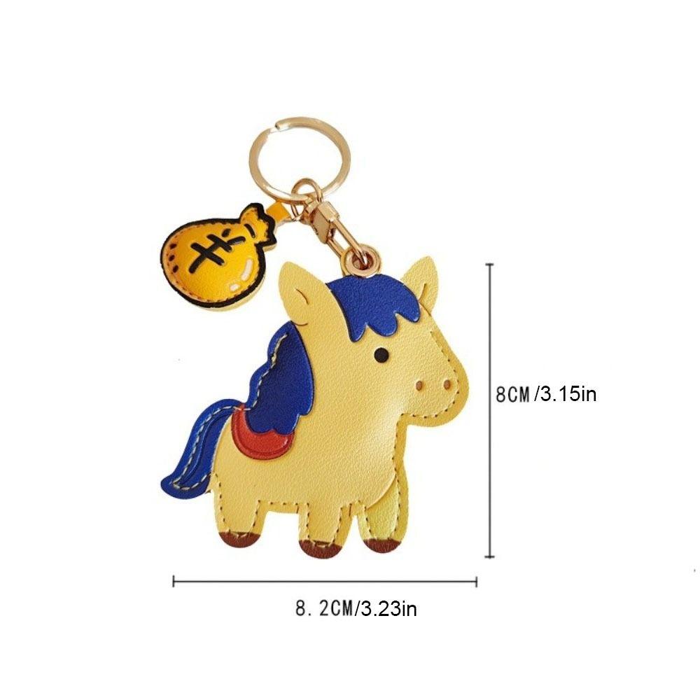 Year of Horse Horse Keychain Cartoon Horse Car Keychain Zodiac Pony Bag Charm  Year of The Horse