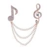 Zinc Alloy Music Notes Brooch Unisex Enamel Pin Brooches Fashion Scarf Pins Clip  Men Women