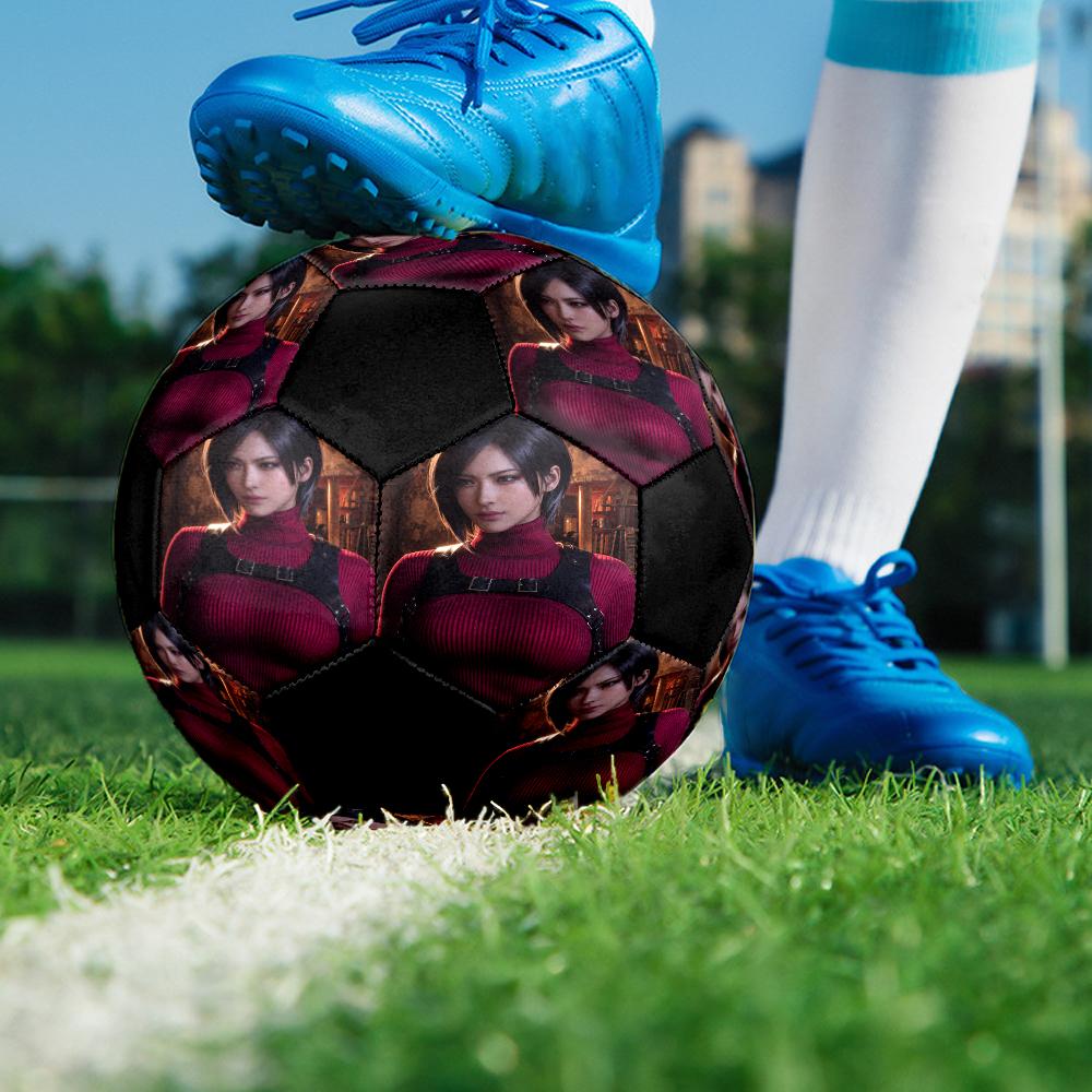 Soccer Ball Colorful Machine Stitched PVC Size 5 Team Training Competition Ready Durable High-Bounce Cool Sports Gift