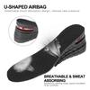 Solette Aumenta Altezza Regolabili a Quattro Strati Unisex Rialzo Tallone in PU Solette per Essere Più Alti 04