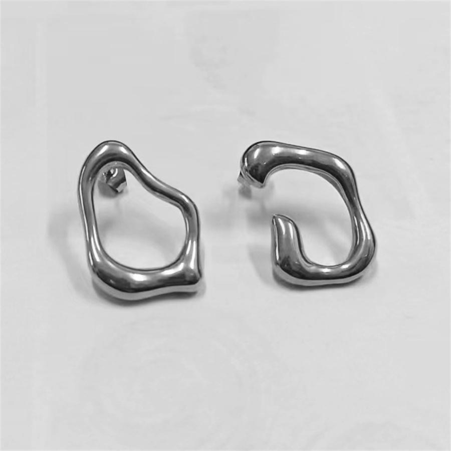 

Minimalist Irregular Hollow Geometry Metal Big Stud Earrings Punk Statement Color Earring Women S Charm Ear Jewelry Gifts
