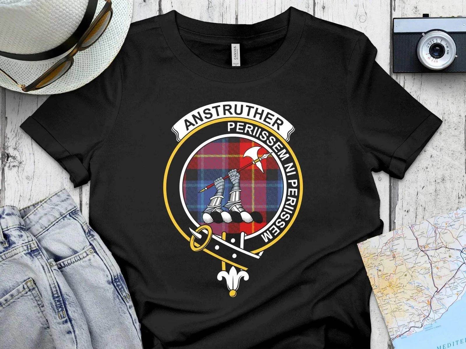 Anstruther Clan Crest Tartan Design T-Shirt Sweatshirt S