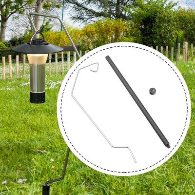 Camping Lantern Stand, Lamp Multi-purpose Metal Pole, Hanging Light for Camping, Hiking,