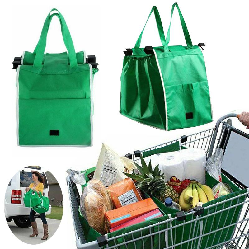 Buy 1PC Clips To Cart Reusable Nylon Ecofriendly Grab Bag Shopping Bag