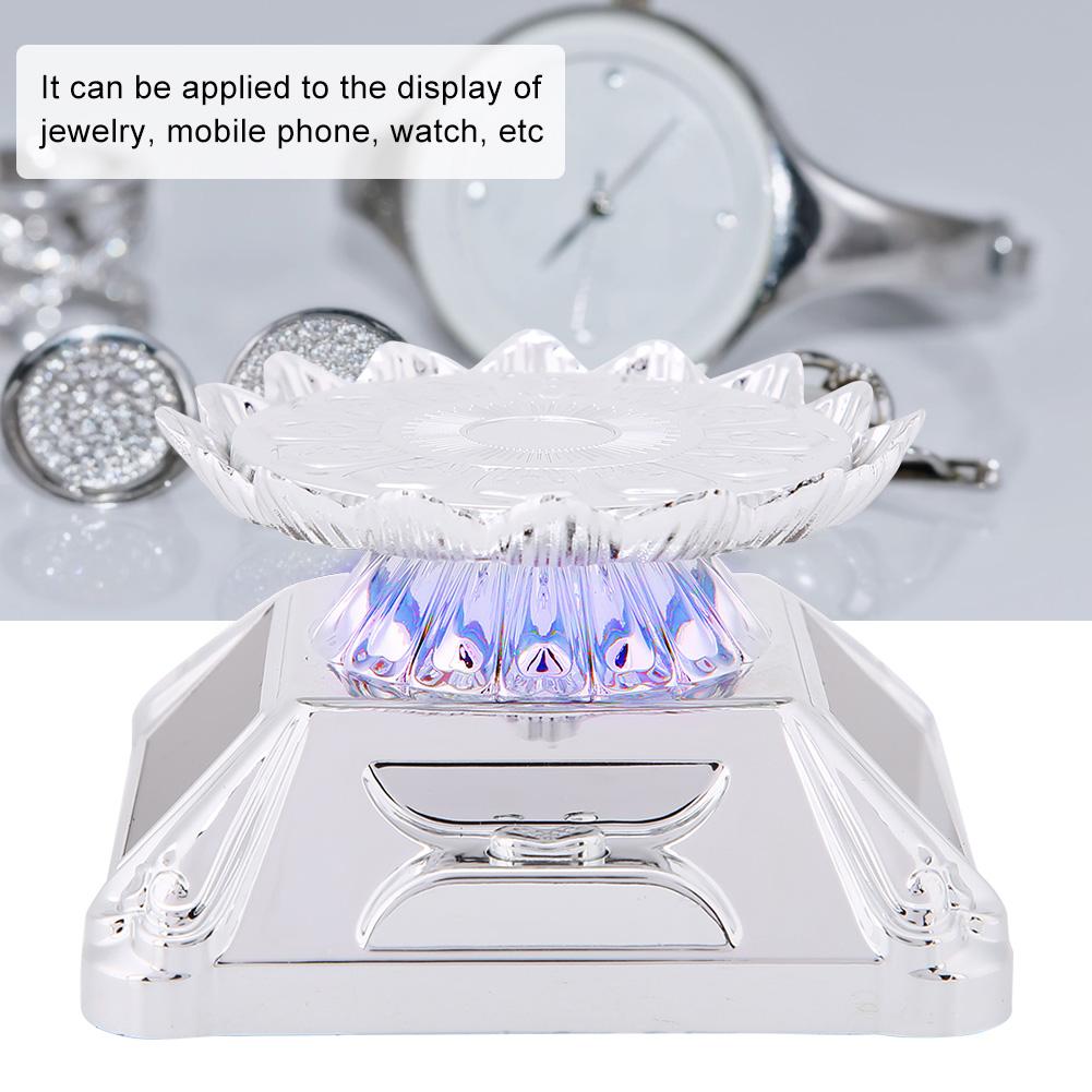 Solar Schaufenster 360 Drehteller Uhr Telefon Schmuck Ring Ausstellungsständer