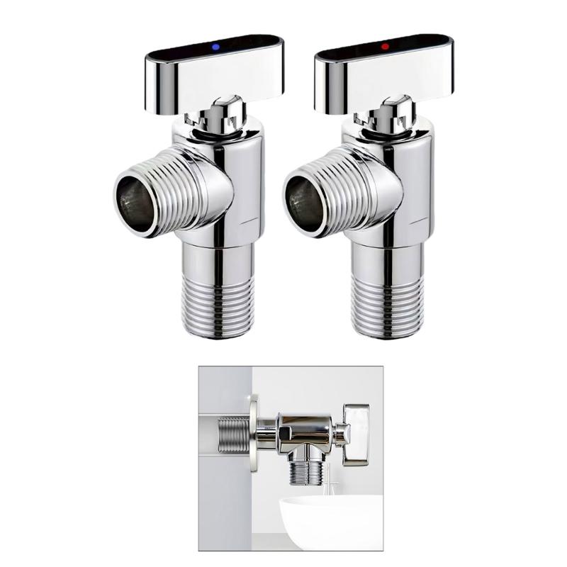 1/2inch Water Shut Off Valves with Handle Universal Water Flows Control Valves Hot/Cold Water Turn Angle Stop Valves