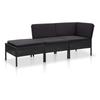 Day and Night - Day and Night 3-piece Garden Furniture Set and Black Synthetic Rattan Cushions