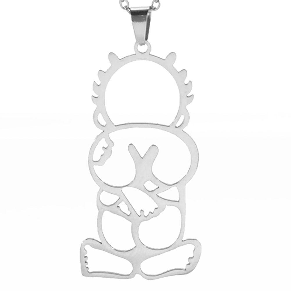 

LIKGREAT Fashion Jewelry Handala Hanzala Palestine Stainless Steel Necklace Boy Pendant Chain Necklace Gift for Women Men New