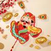 Festive God of Wealth Refrigerator Magnet Cute New Year Fridge Stickers  Spring Festival