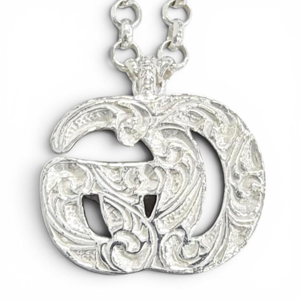 Excellent GUCCI Necklace Double G Necklace Silver 925 Women 770724 Used