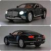 1/24 Bentley Continental Gt Model Car Alloy Diecast Toy Car Collectible Pull Back Toy Vehicle With Sound And Light Door Can Be Opened