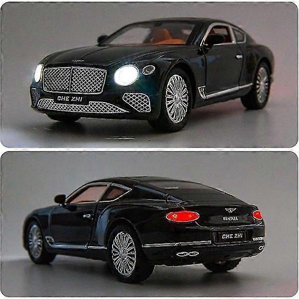 1/24 Bentley Continental Gt Model Car Alloy Diecast Toy Car Collectible Pull Back Toy Vehicle With Sound And Light Door Can Be Opened