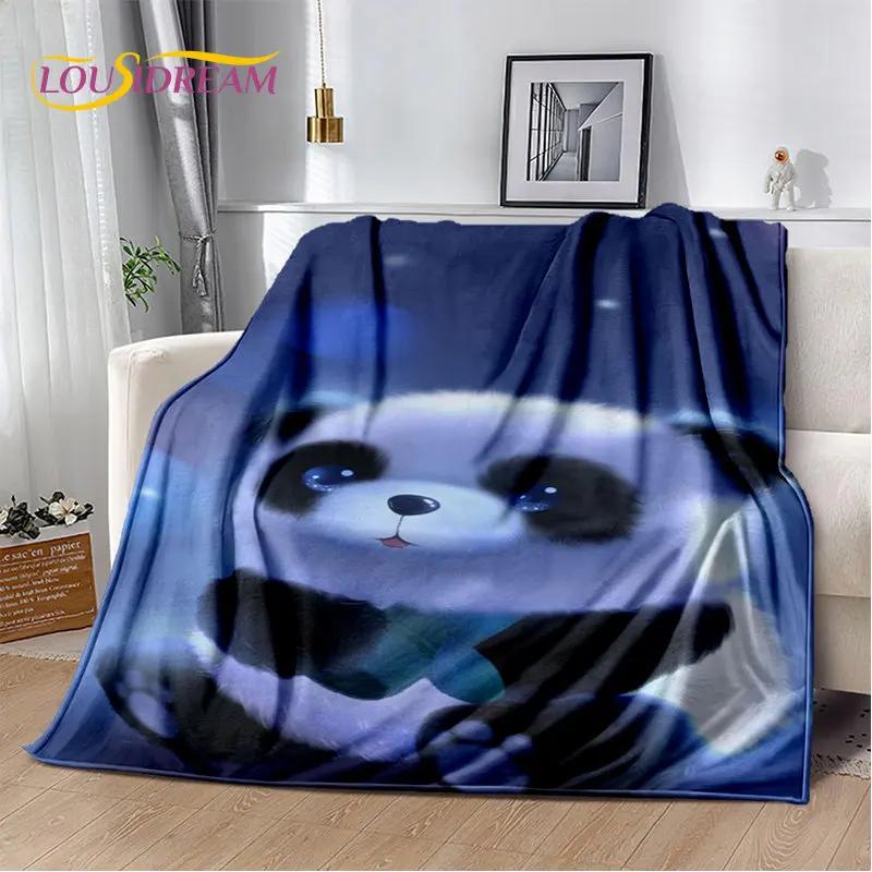 3D Cartoon Cute Panda Blanket,Flannel Blanket Throw Blanket,Kid Warm Blanket for Home Living Room Bedroom Beds Sofa Picnic Cover